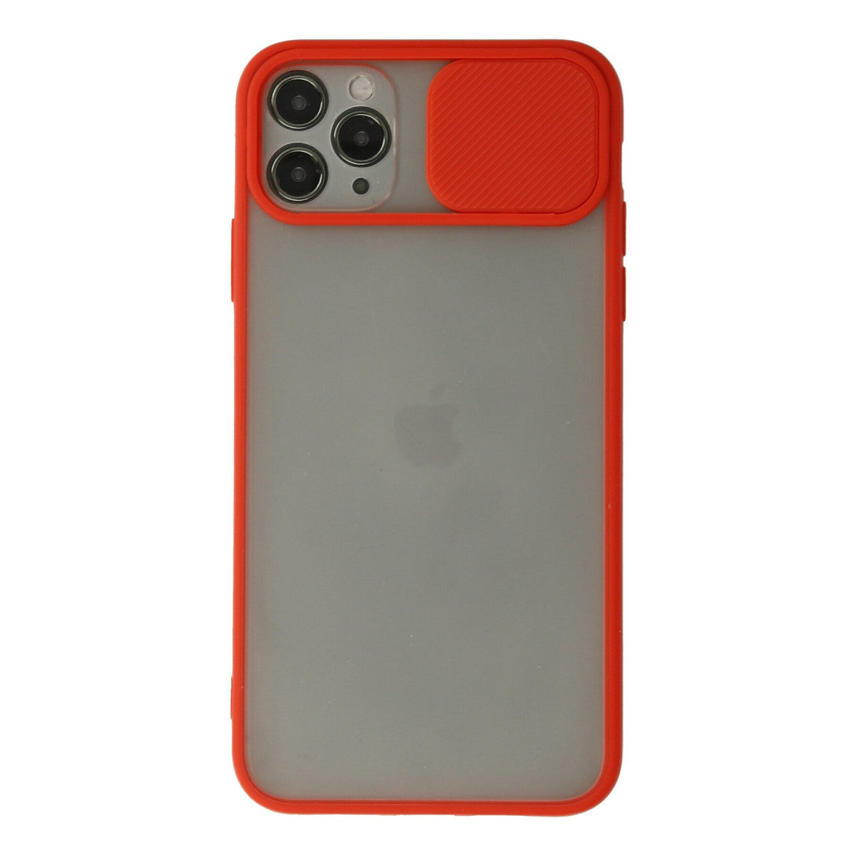 iPhone 11 Pro Max Kılıf Palm Buzlu Kamera Sürgülü Silikon - Kırmızı