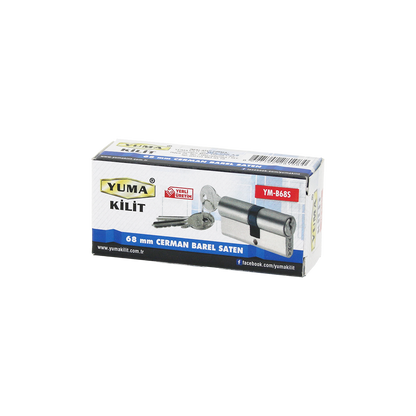 68 mm Barel Silindir Kilit Nikel Saten 3 Anahtar