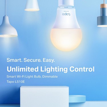 TP-Link Tapo L510E(2-pack) | Akıllı Wi-Fi Ampul | 806 Lümen | E27 | 8.3W | Kısılabilir Sıcak Beyaz