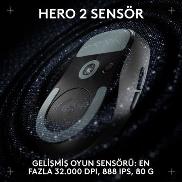 Kablosuz Oyun Mouse'u, 32K DPI Sensör ile Yüksek Hassasiyet