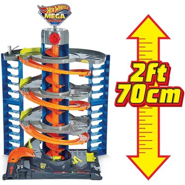 Mega Garaj Oyun Seti, 1 Hot Wheels Araç ile 60'tan Fazla Parça