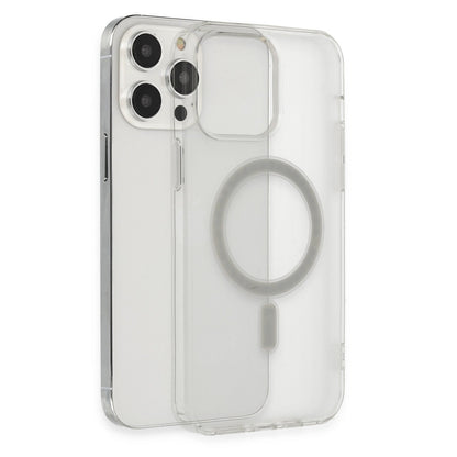 iPhone 14 Pro Kılıf Matte Şeffaf Magneticsafe - Şeffaf