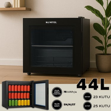 44L Mini Buzdolabı E Enerji Sınıfı ile Büro Tipi Kullanım