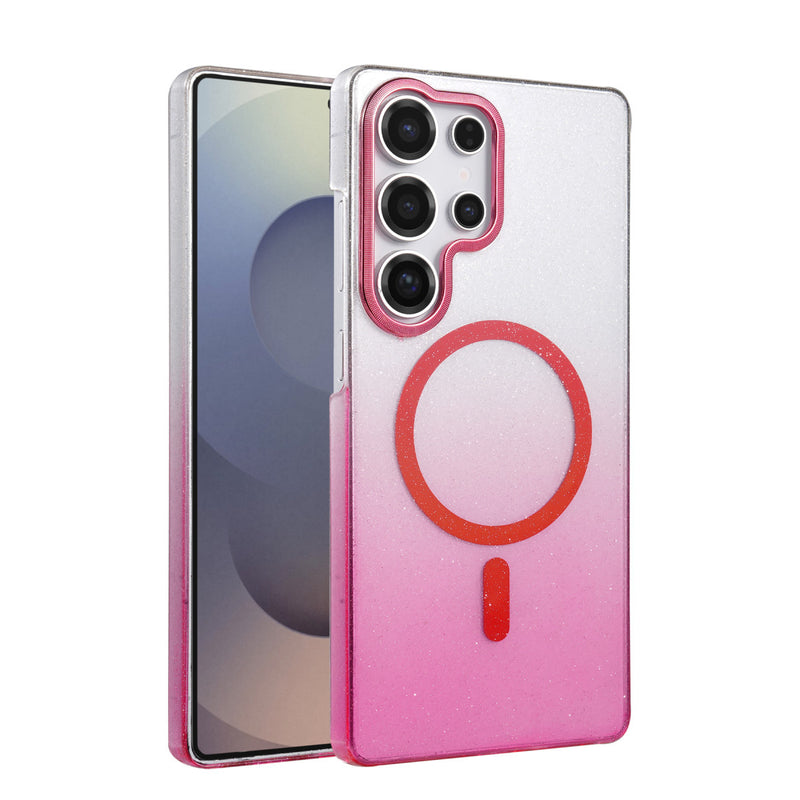 Galaxy S23 Ultra Glossy Magsafe Kapak - Pembe