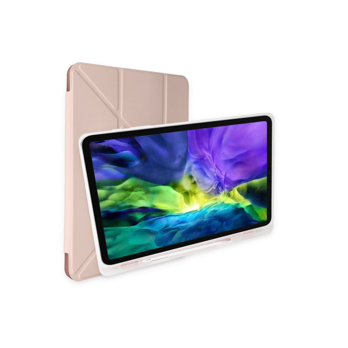 Galaxy P610 Tab S6 Lite 10.4 Kılıf Kalemlikli Mars Tablet Kılıfı - Rose Gold