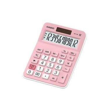 12 Haneli Masa Üstü Hesap Makinesi, Pembe Renk