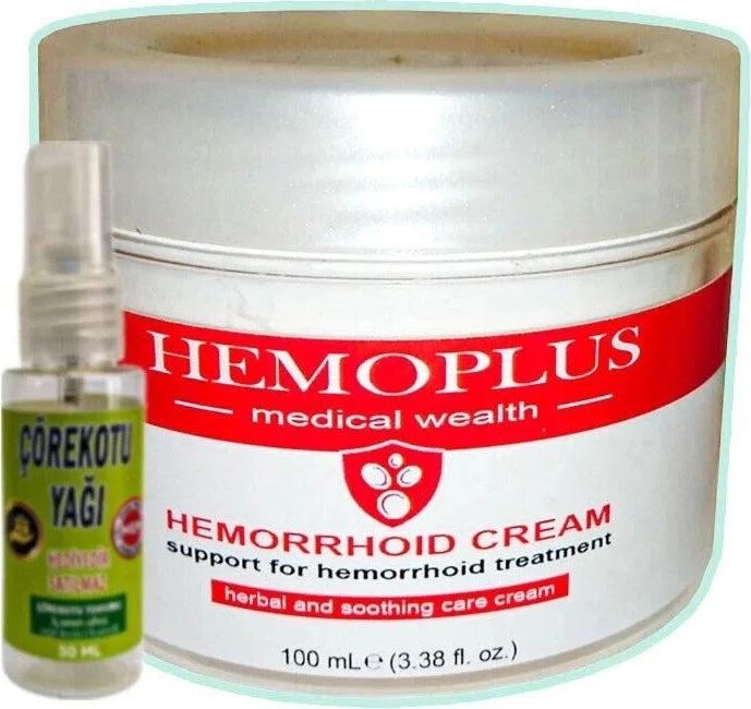 Süper Hemoplus 100 ml Bakım Kremi + 30 ml Çörek Otu Yağı ile