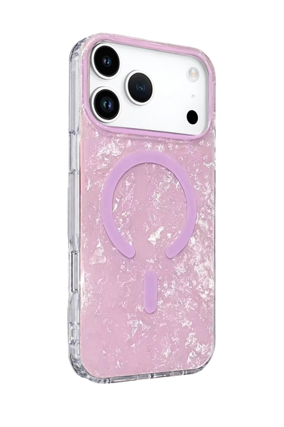 Onegif iPhone 17 Pro Mila Dalgalı Magsafe Kapak - Lila