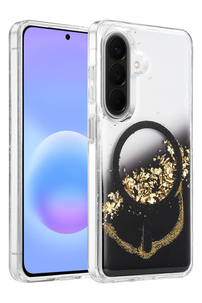 Onegif Galaxy A37 5G Lotus Simli Magsafe Kapak - Siyah