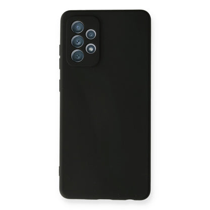 Galaxy A72 Kılıf Nano içi Kadife Silikon - Siyah