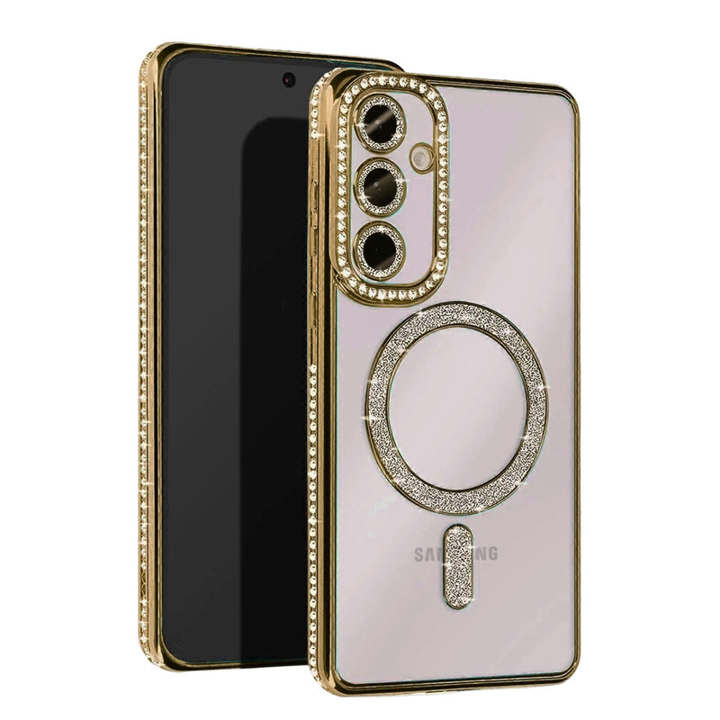 Galaxy A55 5G Joke Simli Magneticsafe Kılıf - Gold