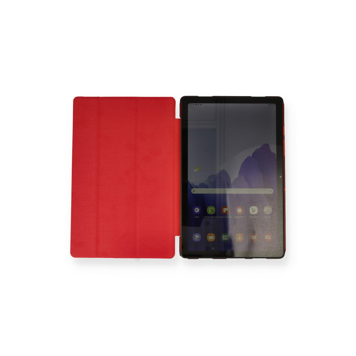 Galaxy T970 Tab S7 Plus 12.4 Kılıf Tablet Smart Kılıf - Kırmızı
