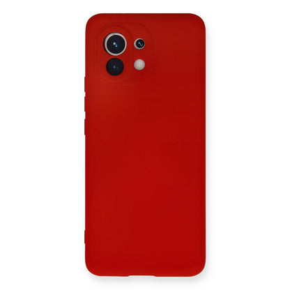 Mi 11 Kılıf Nano içi Kadife Silikon - Kırmızı