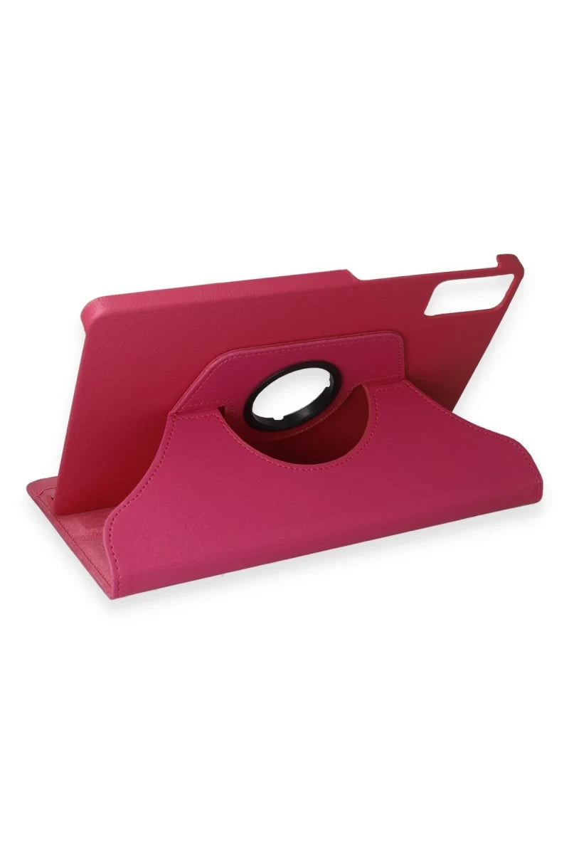 Redmi Pad SE Kılıf 360 Tablet Deri Kılıf - Pembe