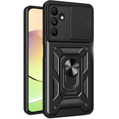 Galaxy M15 Kılıf Pars Lens Yüzüklü Silikon - Siyah