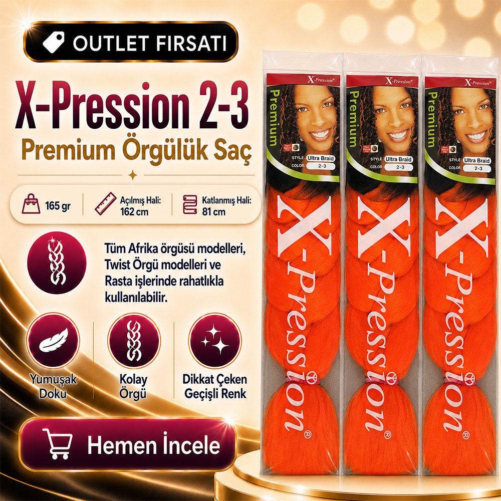 3 Paket - Afrika Örgüsü Ve Rasta İçin Sentetik Ombreli Saç 2-3