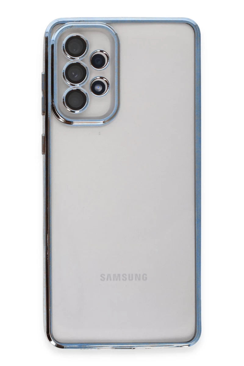 Galaxy A73 5G Kılıf Razer Lensli Silikon - Açık Mavi