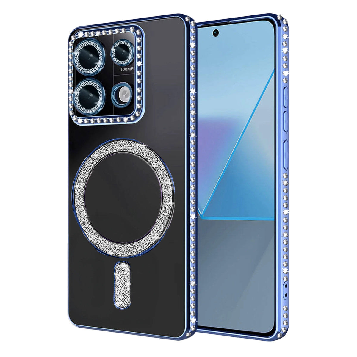 Redmi Note 13 Pro 4G Joke Simli Magneticsafe Kılıf - Mavi