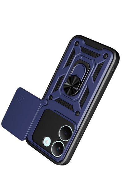Poco X8 Pro Pars Lens Yüzüklü Silikon - Lacivert