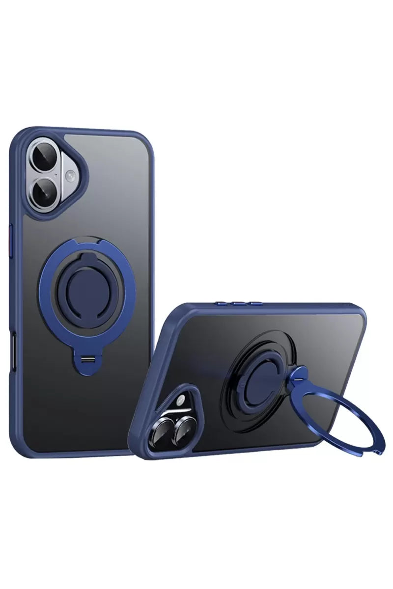iPhone 16 Plus Avatar 360 Dönen Magsafe Kapak - Lacivert