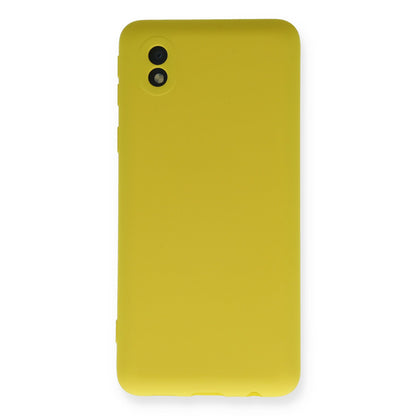 Galaxy A01 Core Kılıf Nano içi Kadife Silikon - Sarı