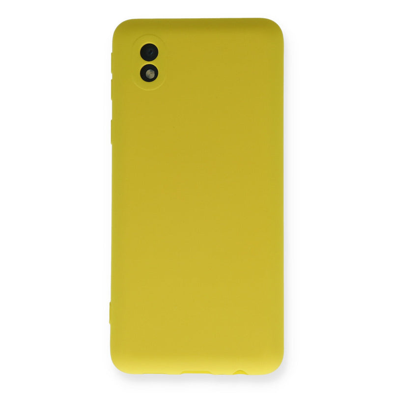 Galaxy A01 Core Kılıf Nano içi Kadife Silikon - Sarı