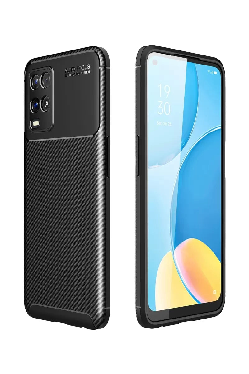 A54 4G Kılıf Auto Focus Karbon Kapak - Siyah