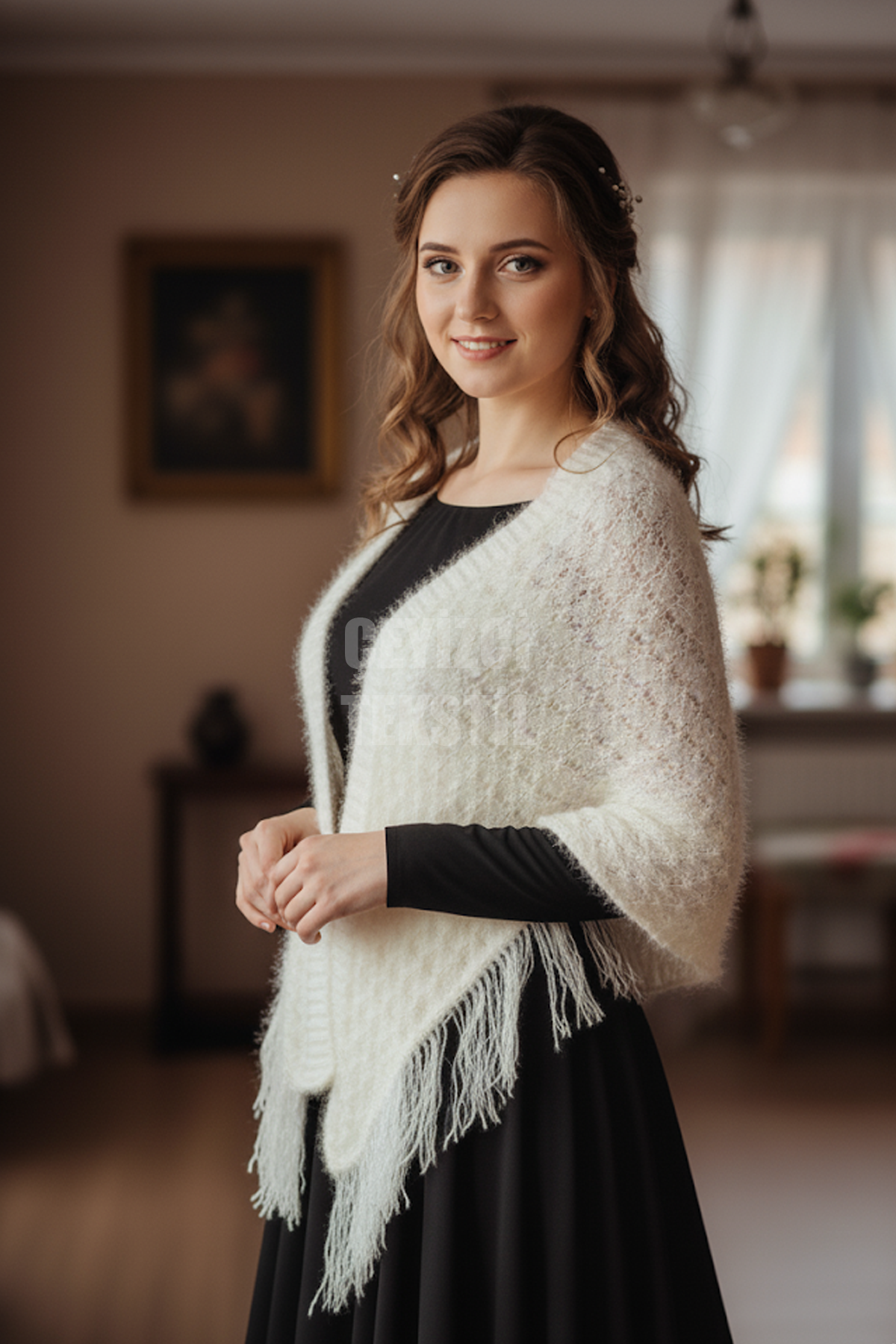 Çeyizlik Şal, Gelin Nişan Bohçası, Simli Şal, Lüks Şal