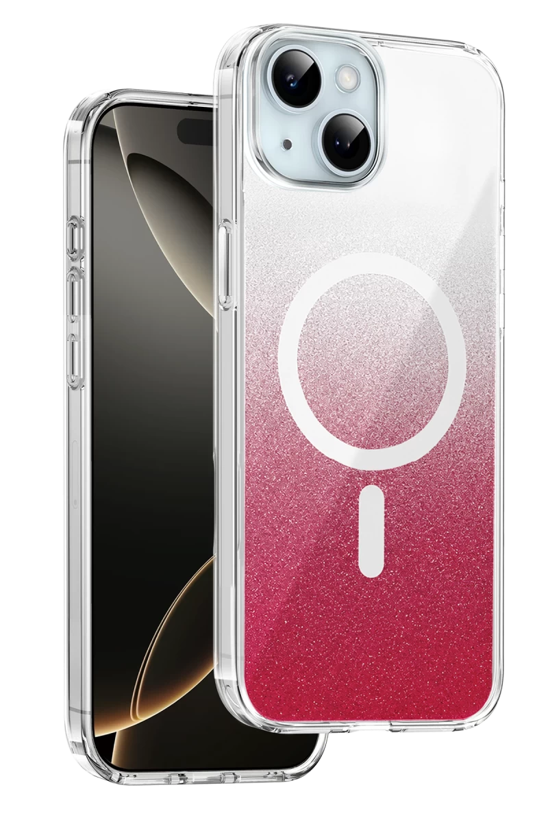 Onegif iPhone 15 Sora Simli Magsafe Kapak - Kırmızı