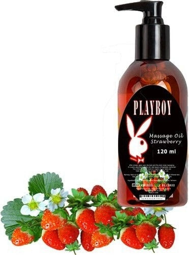 Playboy Massage Oil Strawberry Fragrances And Warming 120 Ml Çilek Kokulu Ve Isıtıcılı Vücut Masaj Yağı