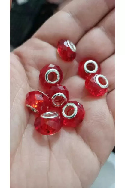 Bileklik ve Kolye İçin 925 Ayar Damgalı Gümüş Kaplama Yuvarlak Charm