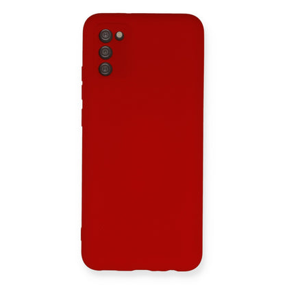 Galaxy A03S Kılıf Nano içi Kadife Silikon - Kırmızı