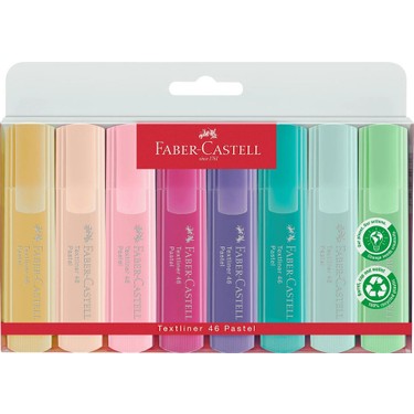 Su Bazlı Ergonomik 8'li Pastel Renk Fosforlu Kalem Seti