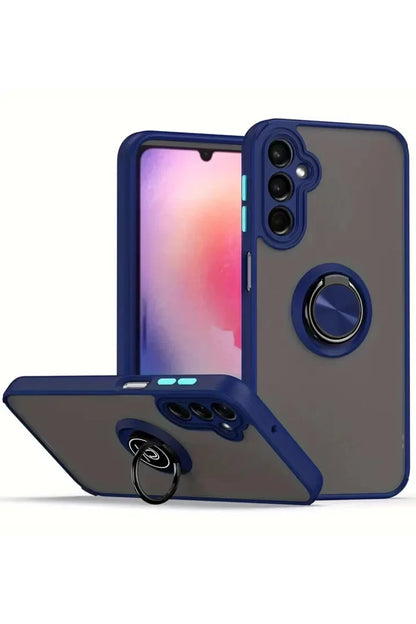 Galaxy A17 5G Montreal Yüzüklü Silikon Kapak - Lacivert