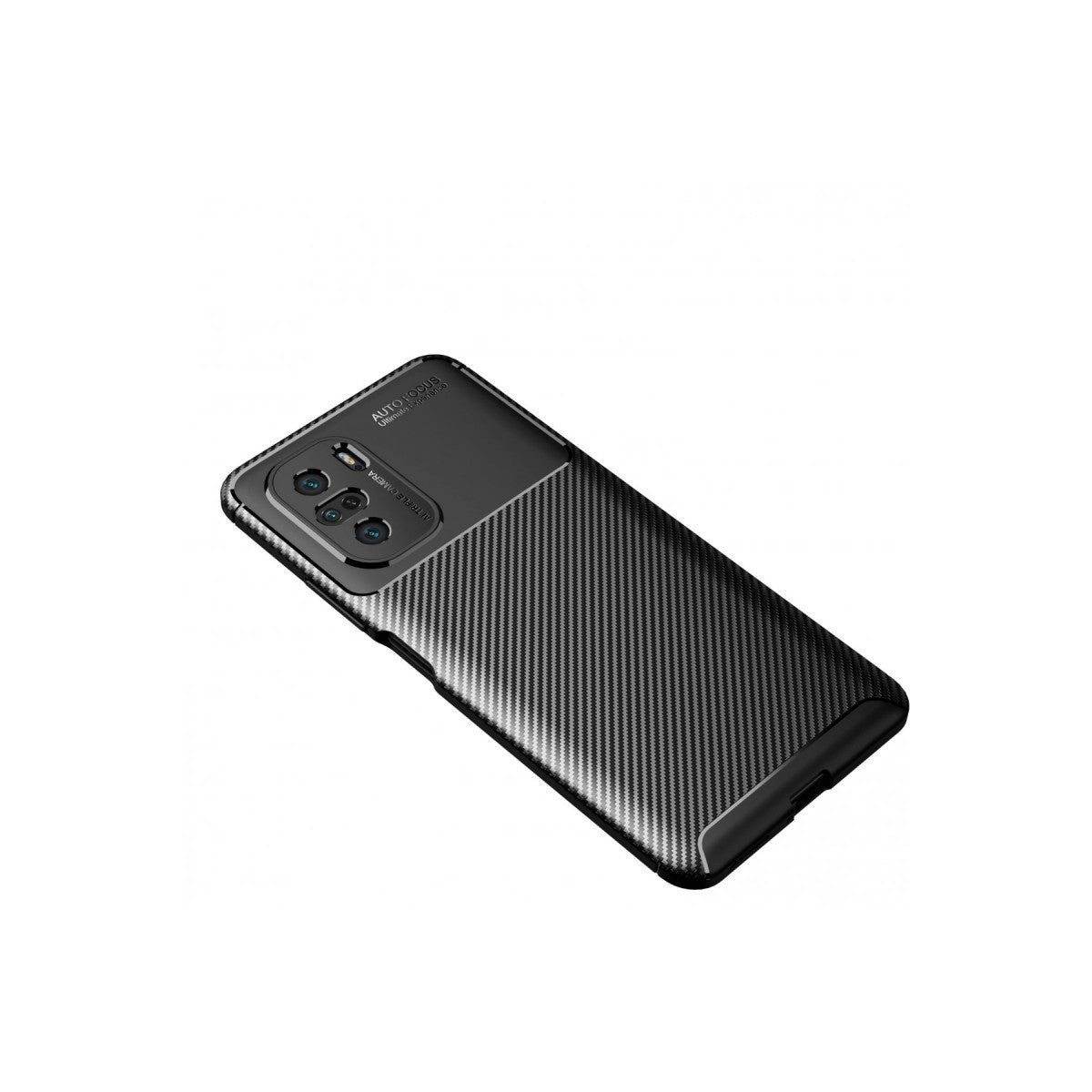 Poco F3 Kılıf Auto Focus Karbon Kapak - Siyah