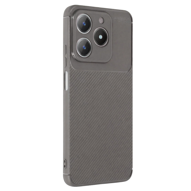 Realme C61 Kılıf Auto Focus Karbon Kapak - Gri