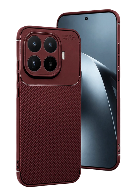 Mi 17T Pro Auto Focus Karbon Kapak - Bordo