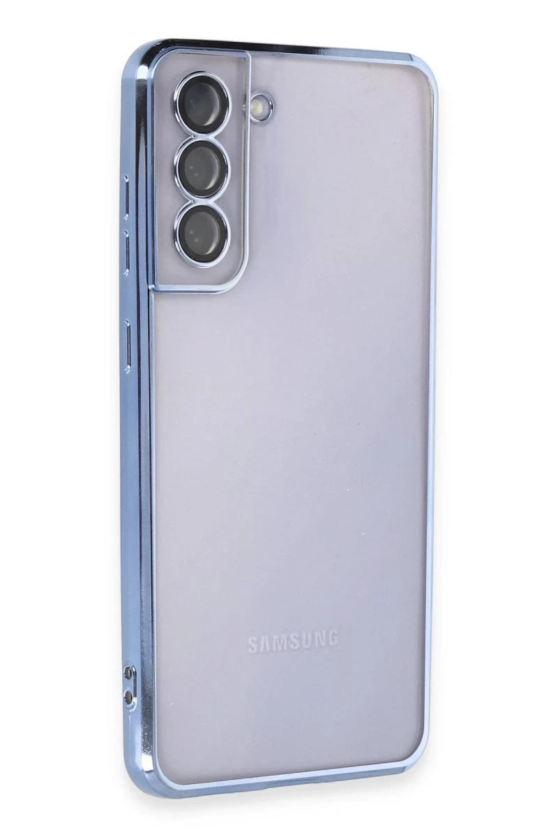 Galaxy S21 FE Kılıf Razer Lensli Silikon - Açık Mavi