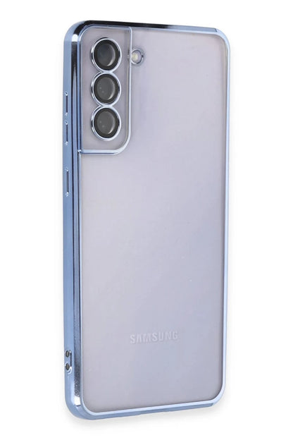 Galaxy S21 FE Kılıf Razer Lensli Silikon - Açık Mavi