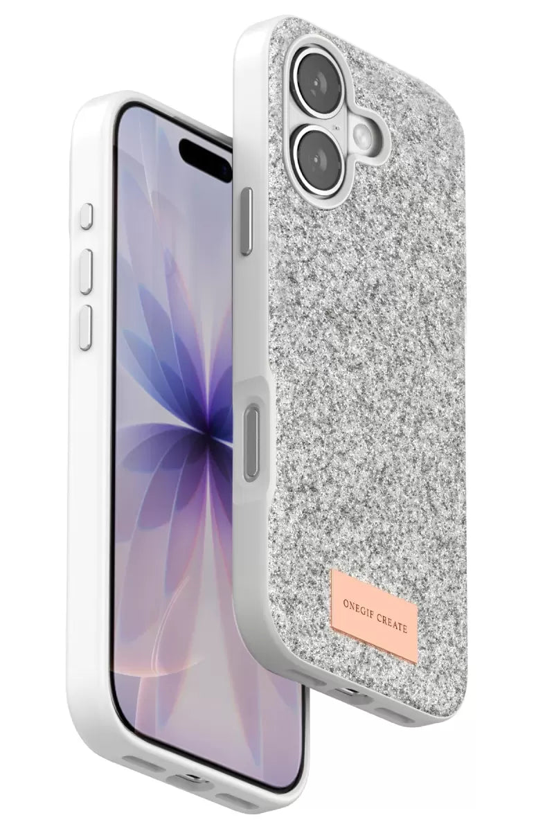 iPhone 17 Bright Simli Kapak - Beyaz