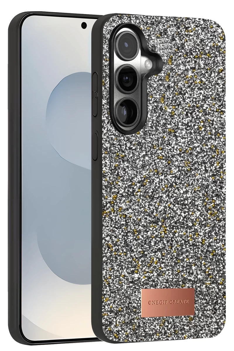 Onegif Galaxy S25 Bright Simli Kapak - Gold