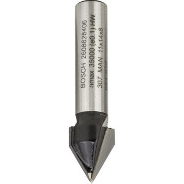 V-Kanal Freze, 8 x 11 x 45 mm, Yüksek Hassasiyet