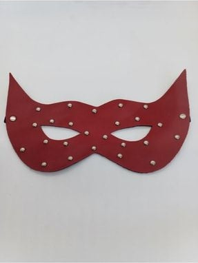 Fantezi Deri Kırmızı Renk Maske