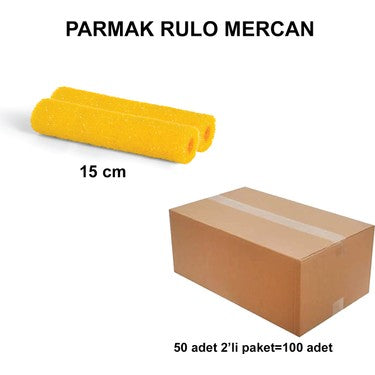 Parmak Rulo Mercan 15 cm İki Adet Paket, 100 Adet