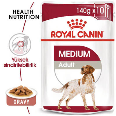 Medium Adult Gravy Yetişkin Köpek Konservesi 10 Adet 140 Gr
