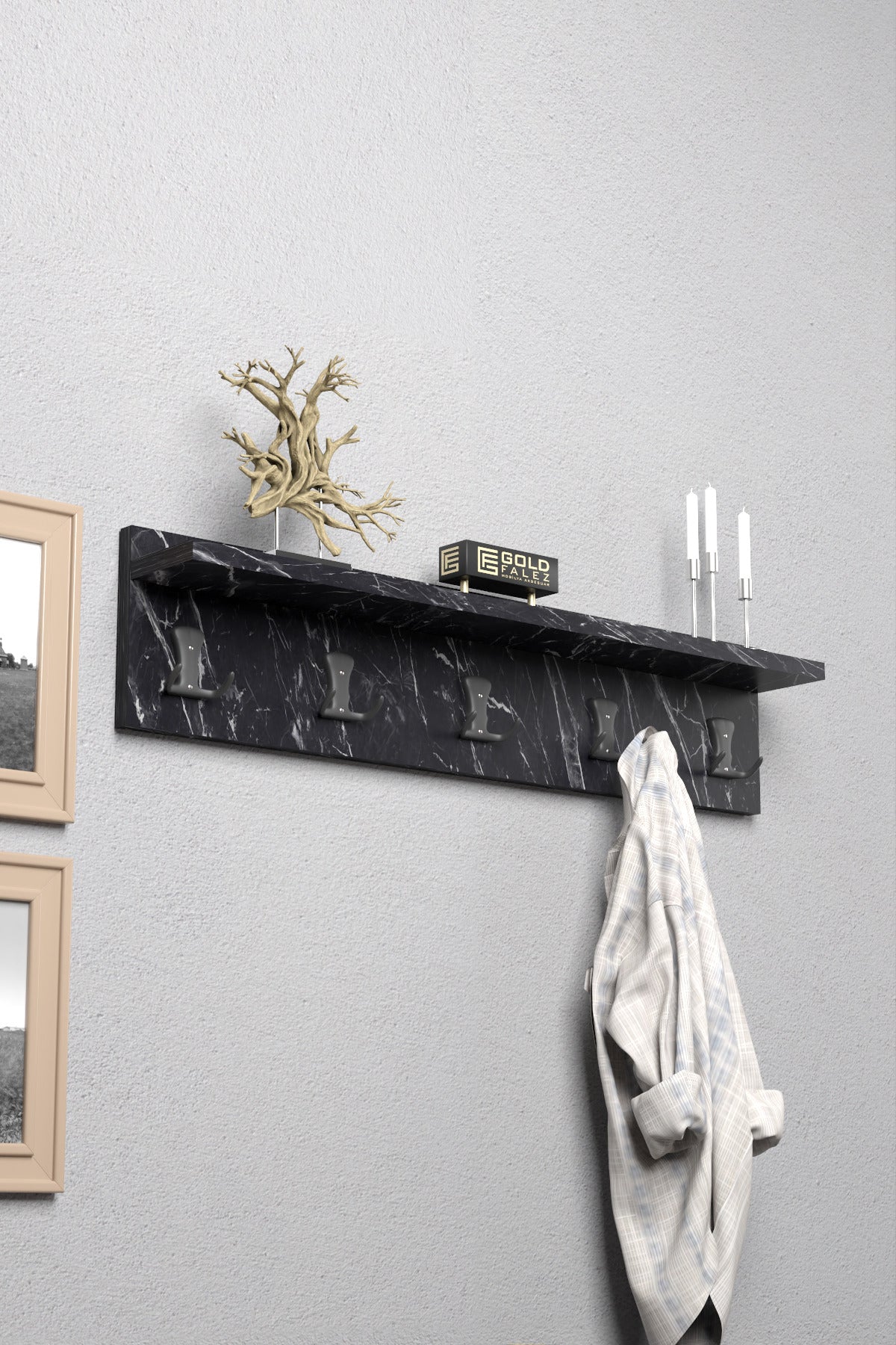 Duvar Askılığı Siyah 80 cm