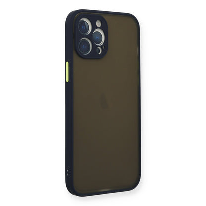 iPhone 12 Pro Max Kılıf Montreal Silikon Kapak - Lacivert