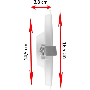 14,5 cm Gömme Spot LED Panel 12W Günışığı Renk 4000K