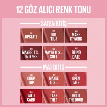 Maybelline New York Serum Etkili Hyalüronik Asit ve Besleyici Yağ Içeren Ruj - 005 Take The