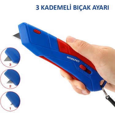 Otomatik Geri Çekilebilir Mandallı Rötuş Maket Bıçağı ile Pratik Kullanım